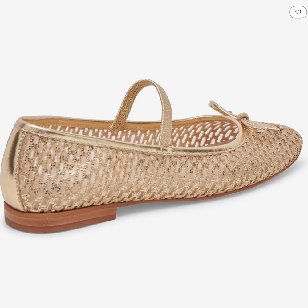 Dolce Vita Carin Gold Mesh Ballet Flats - Picture 4 of 7